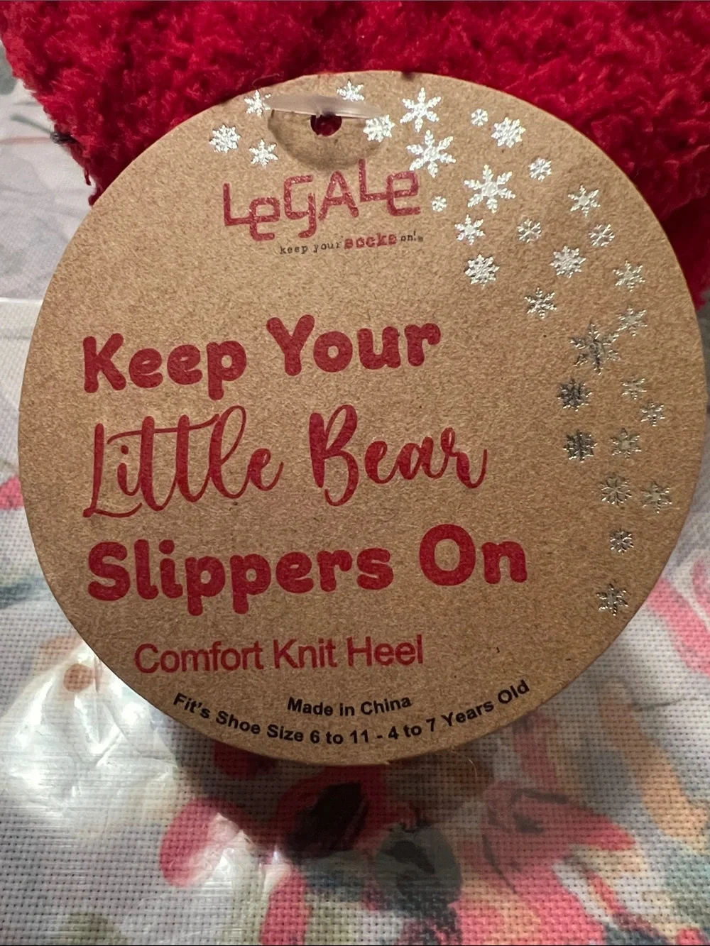 Children’s Slippers LI’L Bear fit shoe size 6 to 11 Age